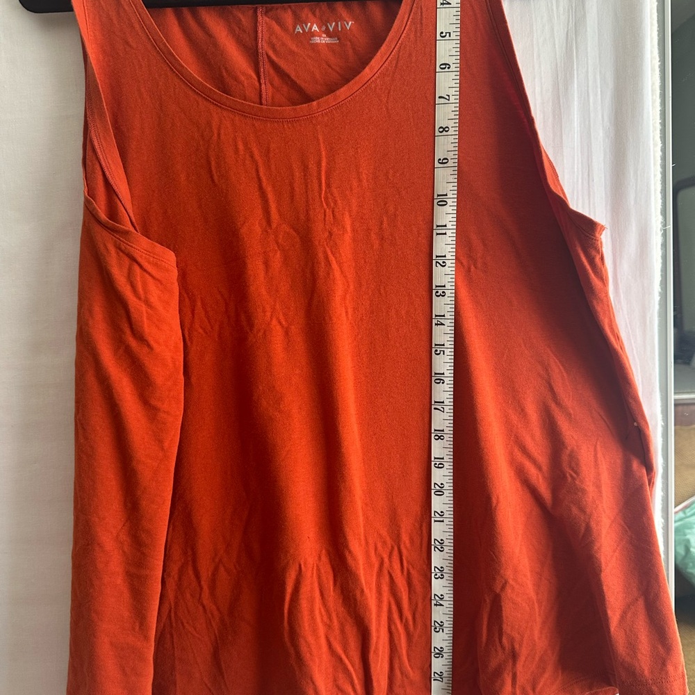 Ava & Viv Women's Vibrant Rust Tank Top - Picture 6 of 7